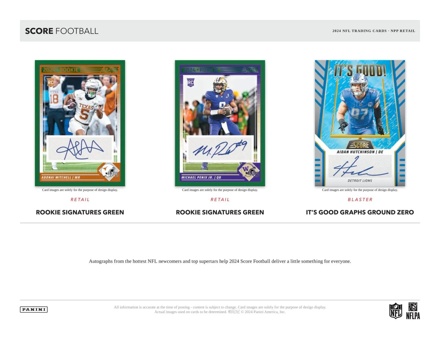 2024 Panini Score Football Blaster Box