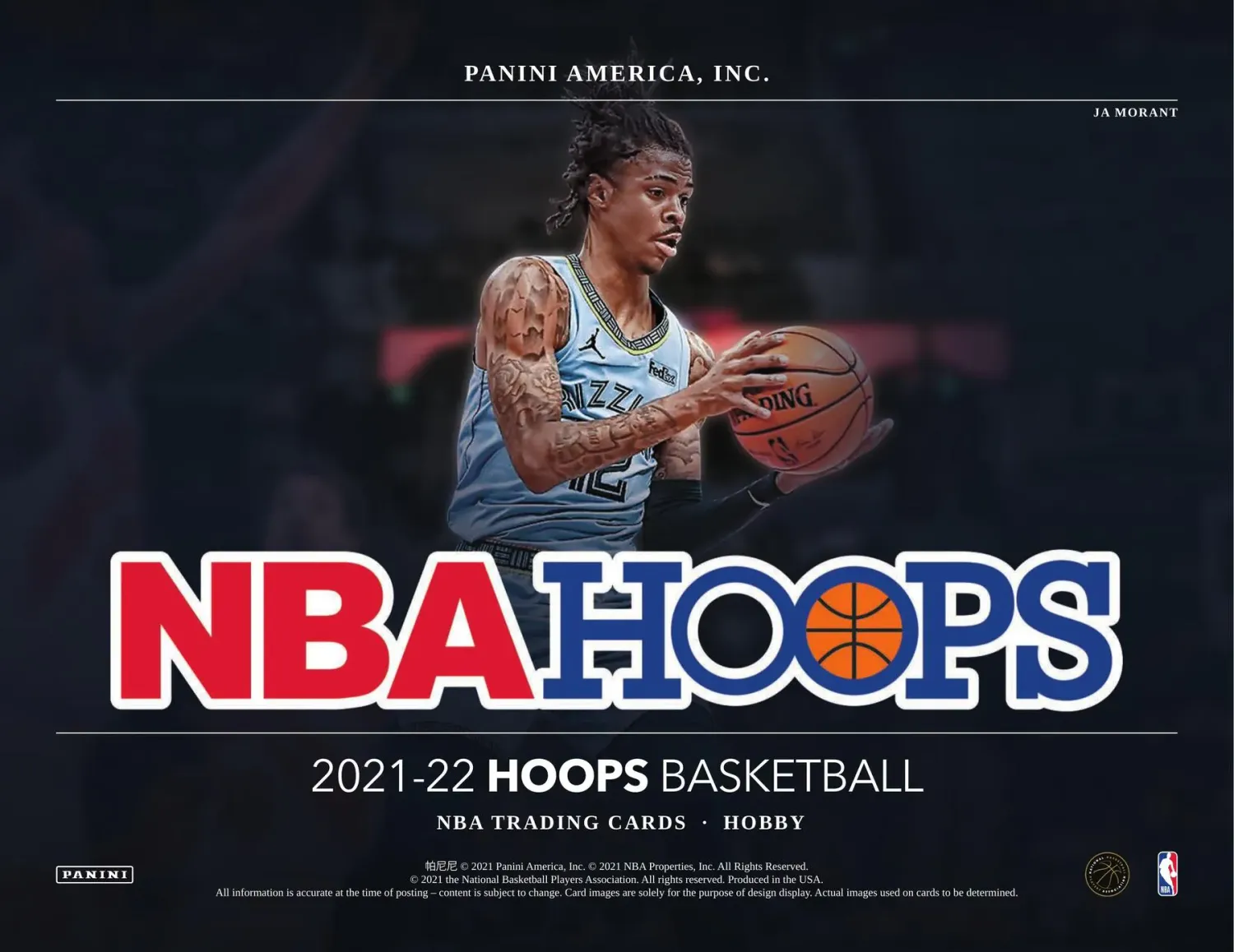 2021/22 Panini NBA Hoops Basketball Hobby Box