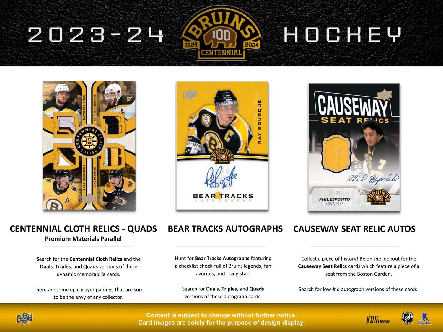 2023/24 Upper Deck Boston Bruins Centennial Hockey Hobby Box