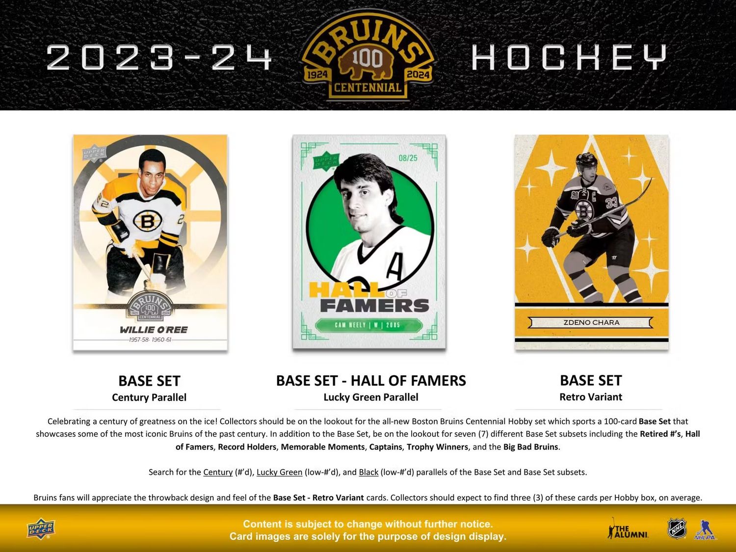 2023/24 Upper Deck Boston Bruins Centennial Hockey Hobby Box