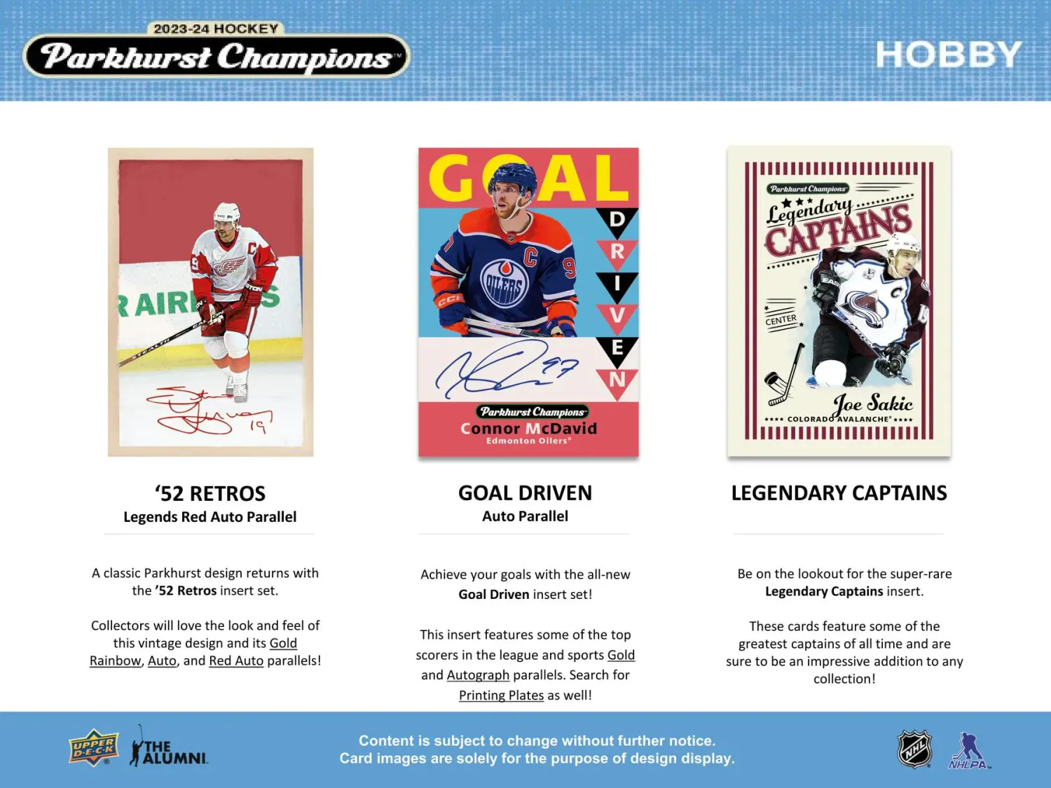 2023/24 Upper Deck Parkhurst Champions Hockey Hobby Box