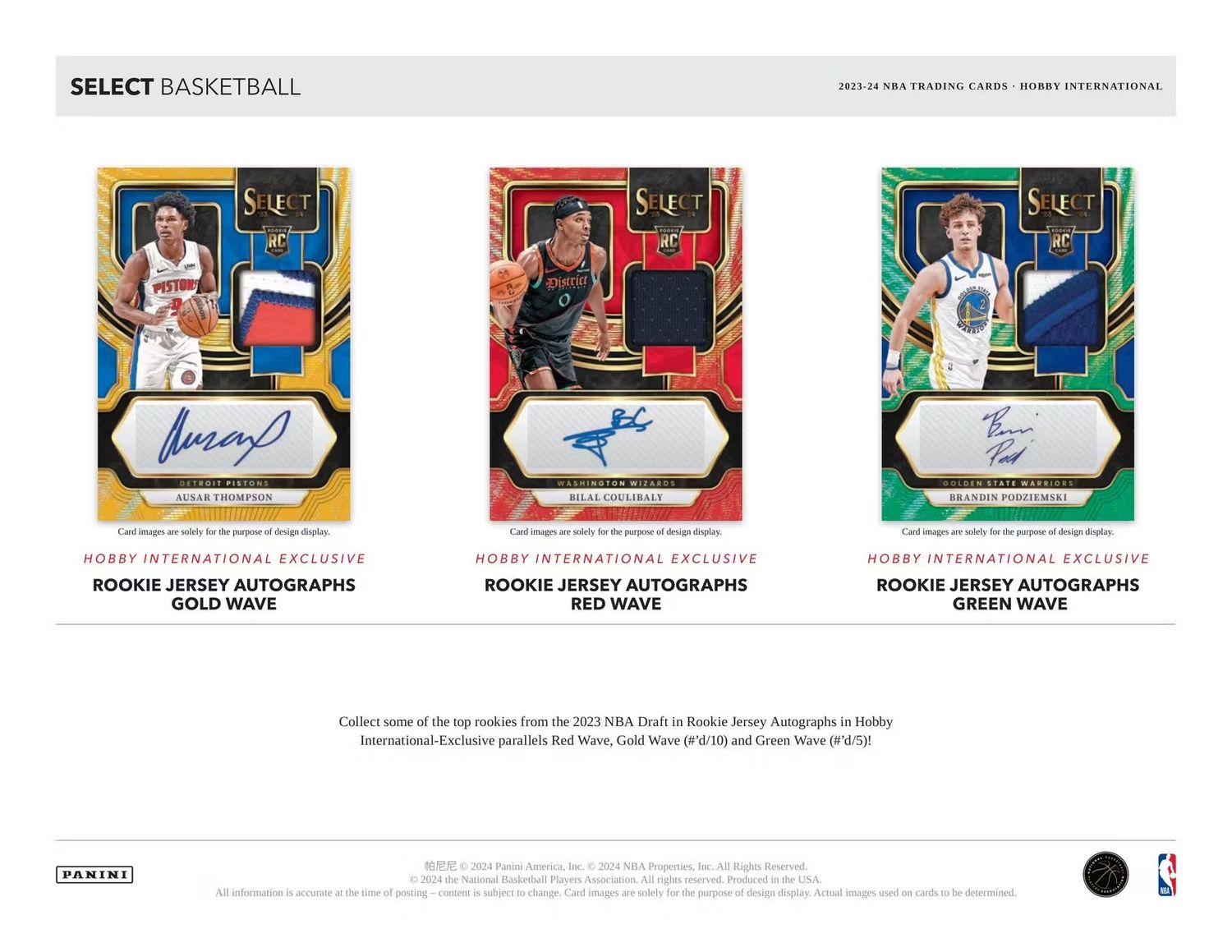 2023/24 Panini Select Basketball International Hobby Box