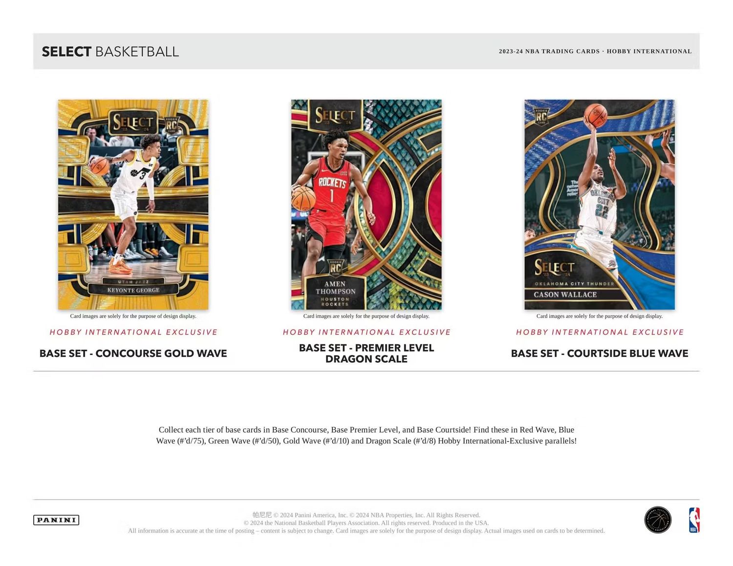 2023/24 Panini Select Basketball International Hobby Box