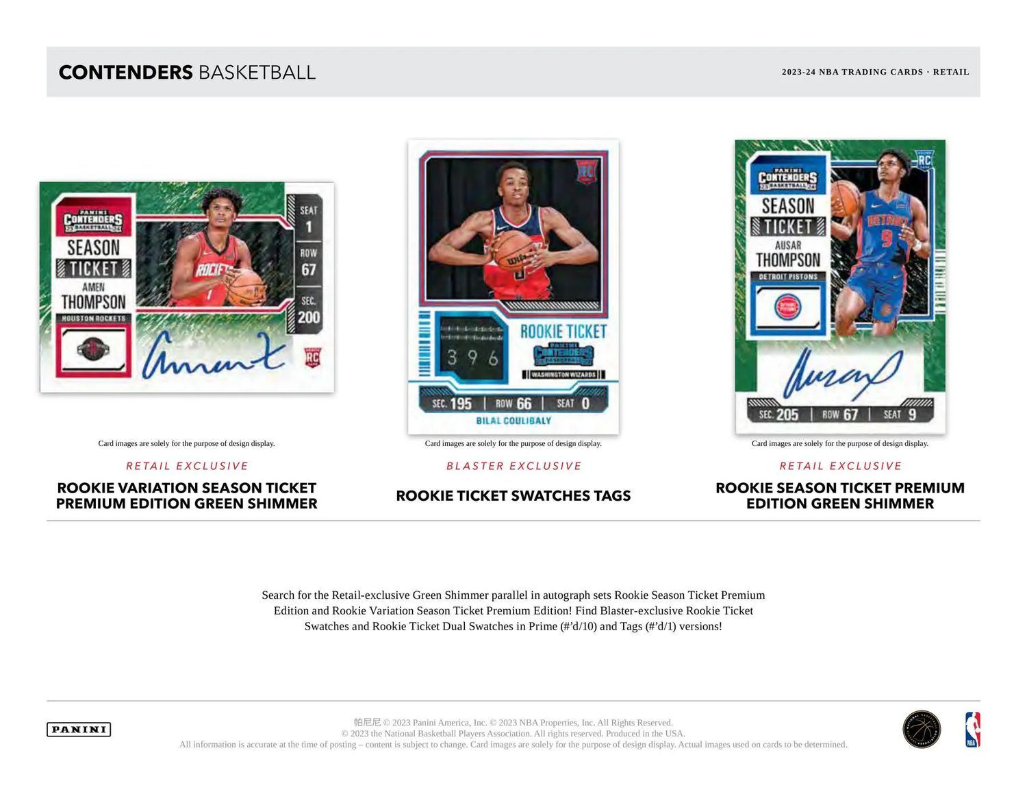 2023/24 Panini Contenders Basketball Blaster Pack