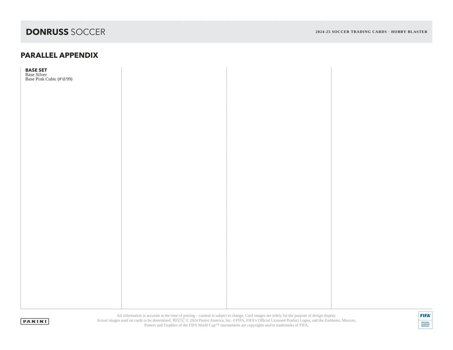 2024/25 Panini Donruss Soccer Hobby Blaster Box