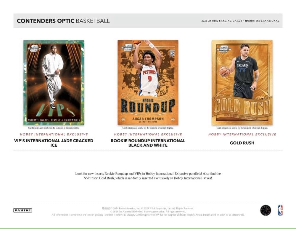 2023/24 Panini Contenders Optic Basketball International Hobby Box
