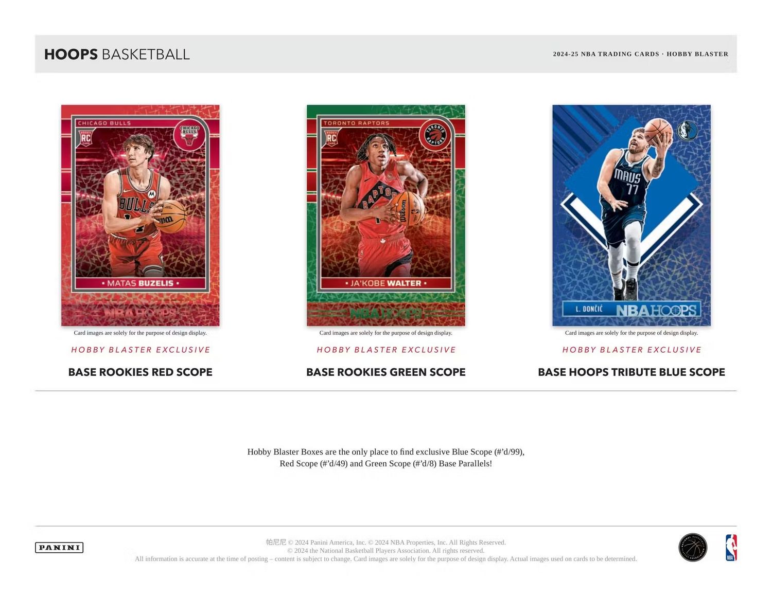 2024/25 Panini Hoops Basketball Hobby Blaster Box