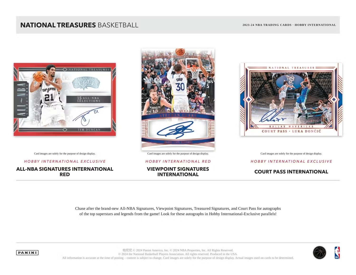 2023/24 Panini National Treasures Basketball International Hobby Box