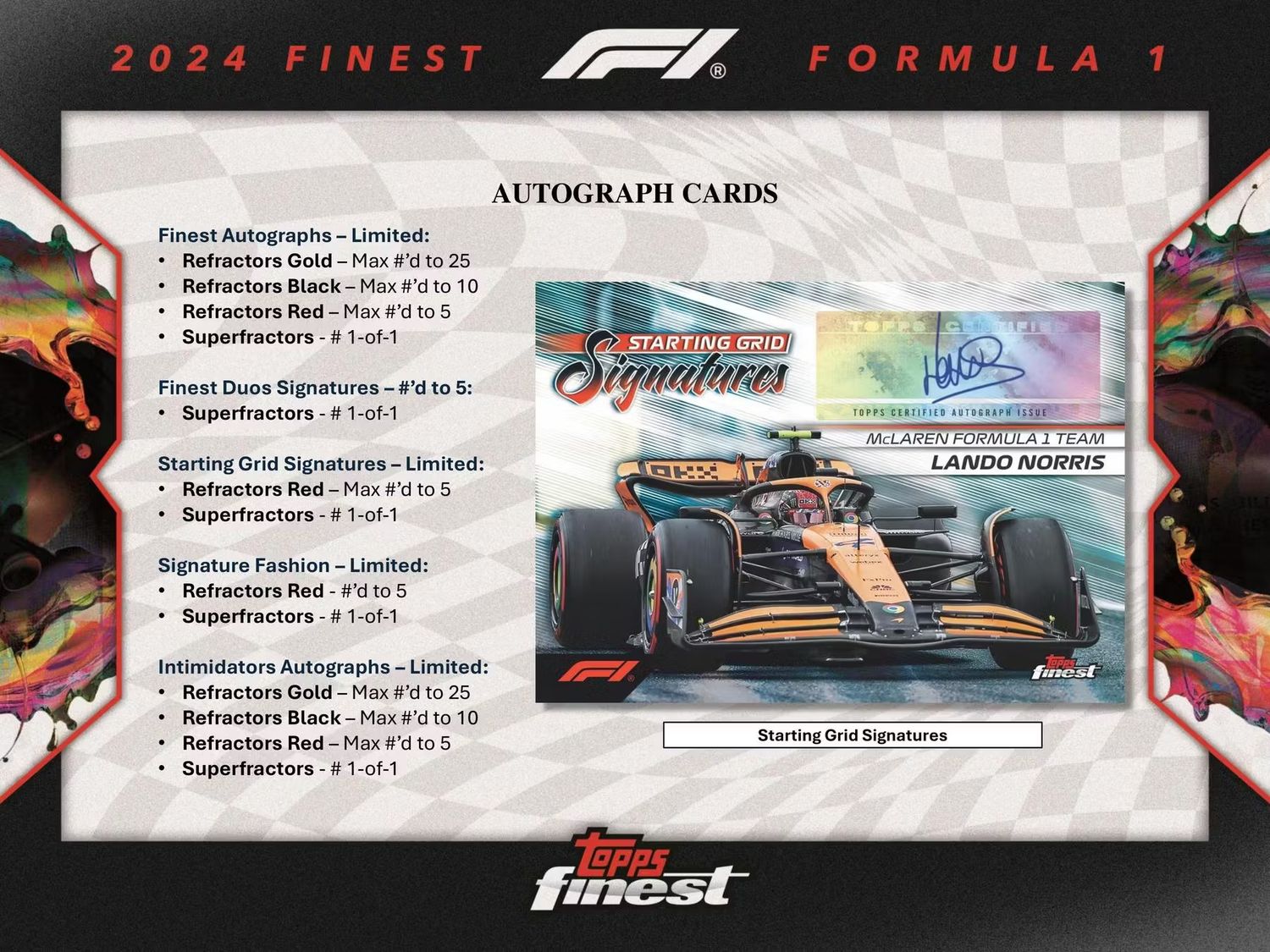 2024 Topps Finest F1 Formula 1 Hobby Box
