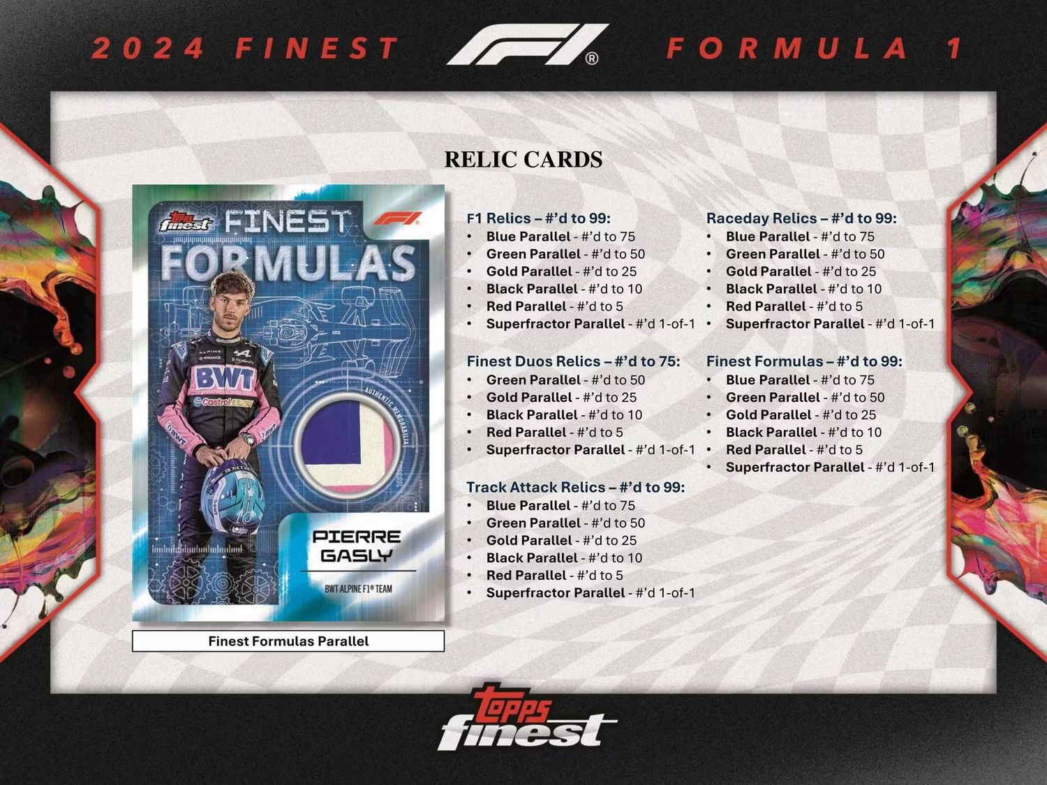 2024 Topps Finest F1 Formula 1 Hobby Box