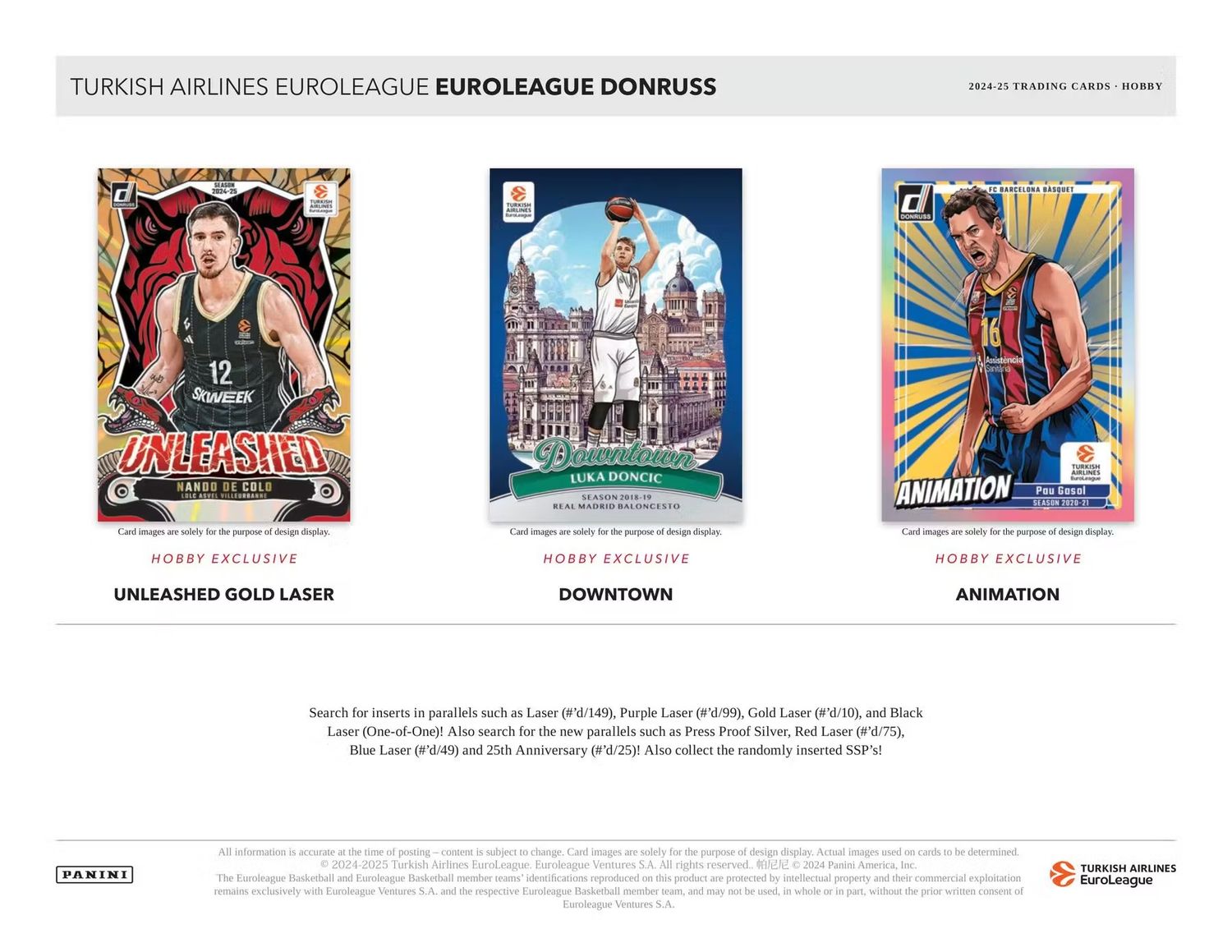 2024/25 Panini Donruss Turkish Airlines EuroLeague Basketball Hobby Box
