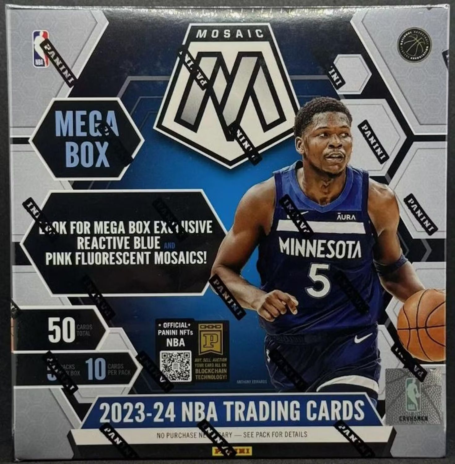 2023/24 Panini Mosaic Basketball Mega Box (blue and pink)