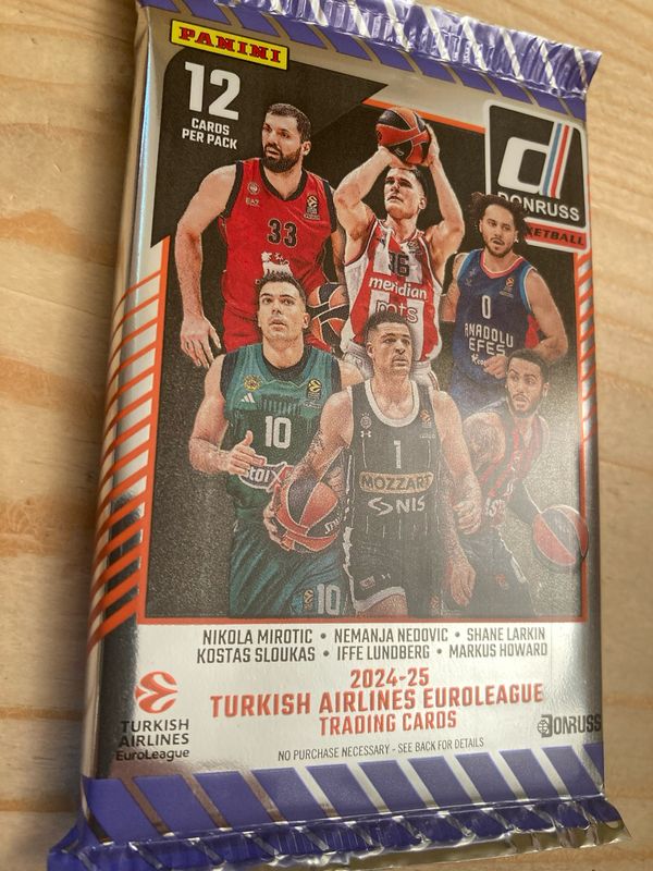 2024/25 Panini Donruss Turkish Airlines EuroLeague Basketball Hobby Pack