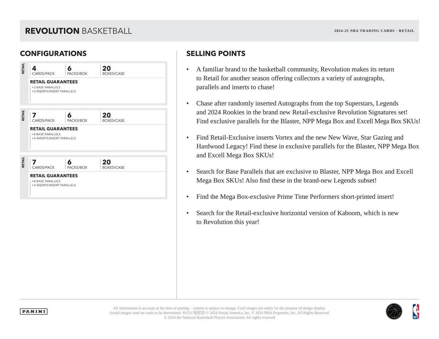 2024/25 Panini Revolution Basketball Blaster Box