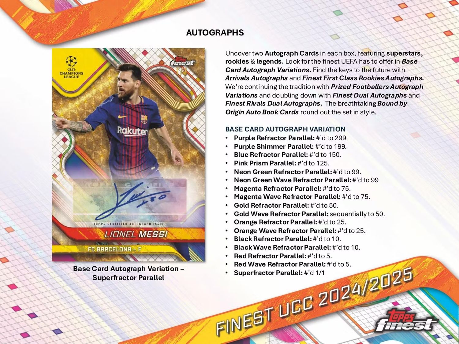 2024/25 Topps UEFA Club Competitions Finest Soccer Hobby Box