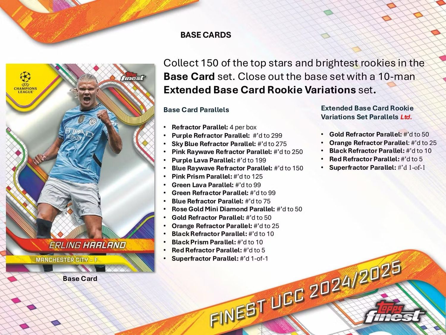 2024/25 Topps UEFA Club Competitions Finest Soccer - sealed case of 8 Hobby Boxes