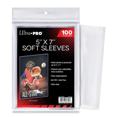 Ultra Pro - 5&quot; x 7&quot; Soft Sleeves (100ct)