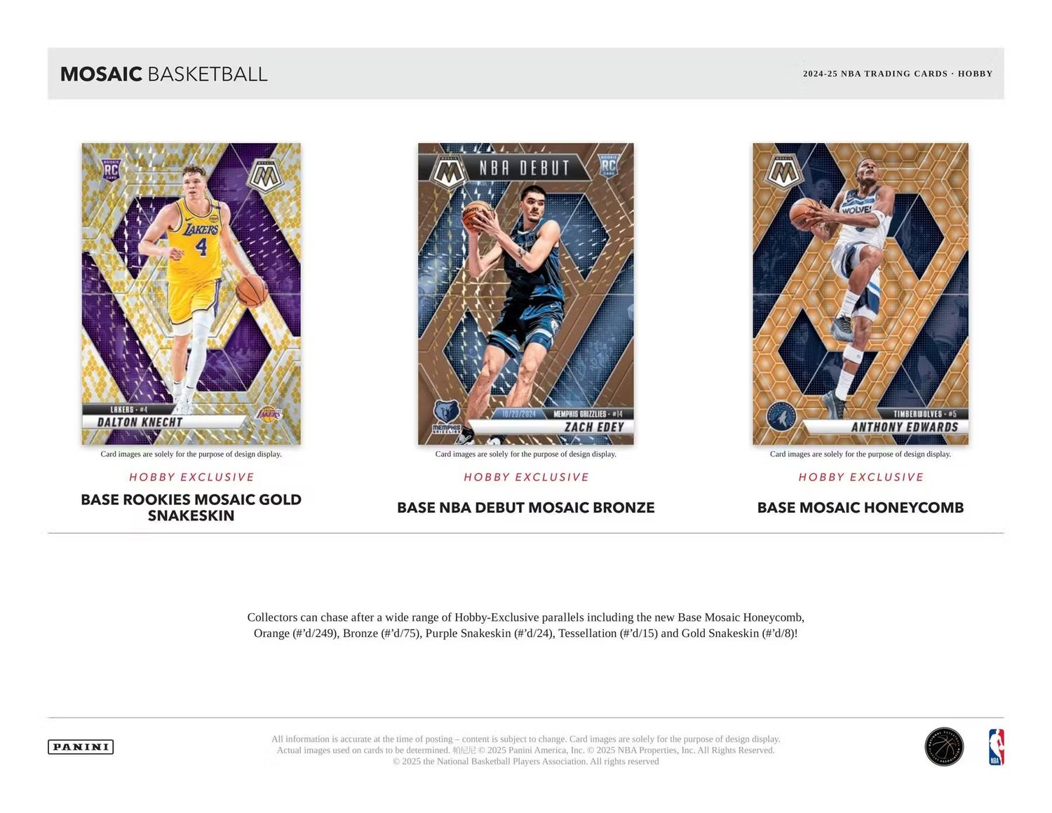 2024/25 Panini Mosaic Basketball Hobby Box (preorder)