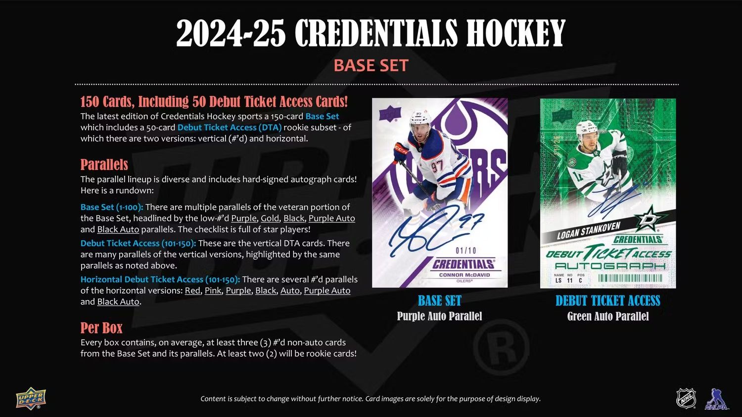 2024/25 Upper Deck Credentials Hockey Hobby Box (preorder)