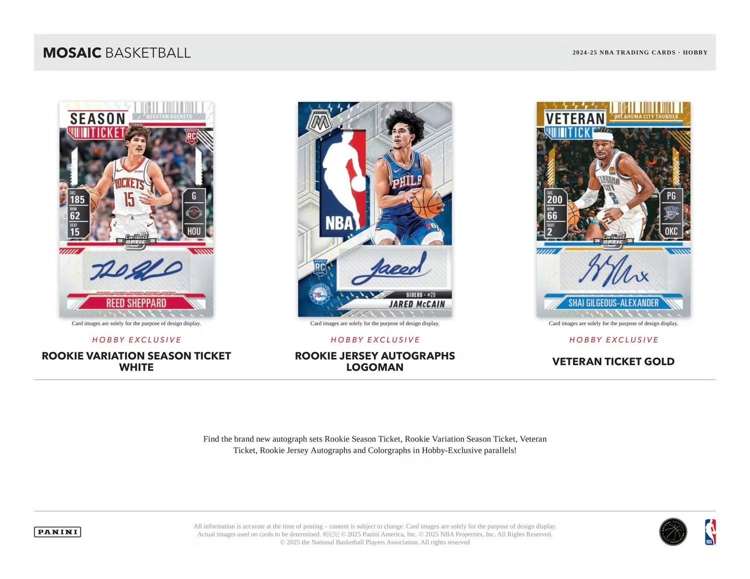 2024/25 Panini Mosaic Basketball Hobby Box (preorder)