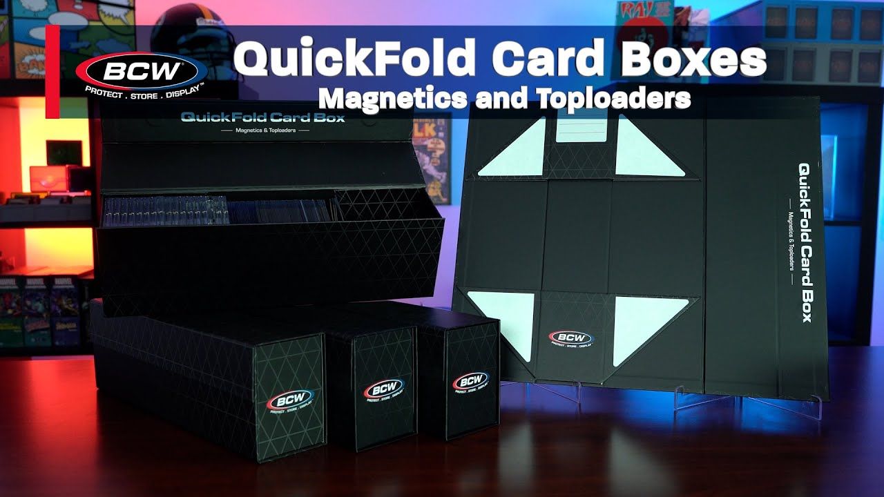 BCW - 3 Pack QuickFold Card Boxes - Magnetics &amp; Toploaders
