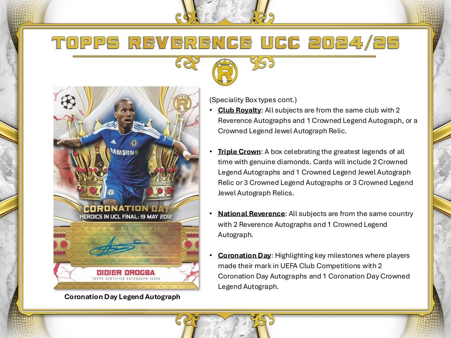 2024/25 Topps Reverence UEFA Club Competitions Soccer Hobby Box (Coming soon)