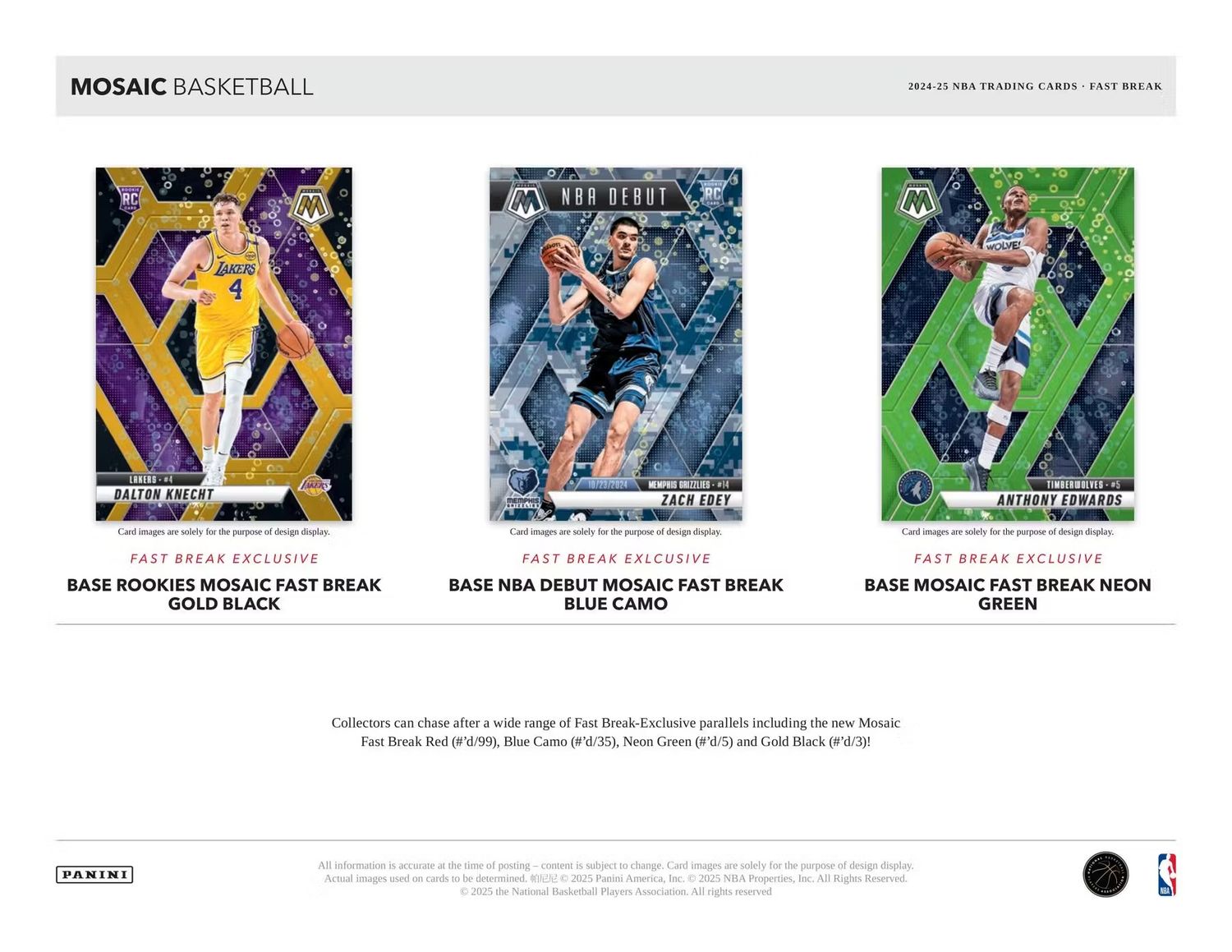 2024/25 Panini Mosaic Basketball Fast Break Box (preorder)