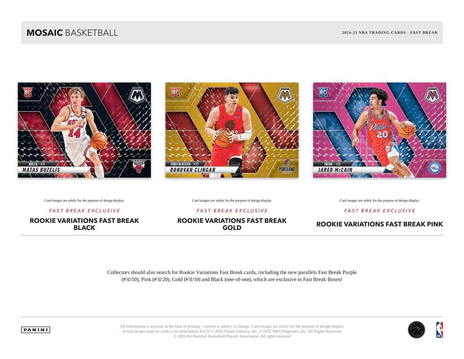 2024/25 Panini Mosaic Basketball Fast Break Box (preorder)