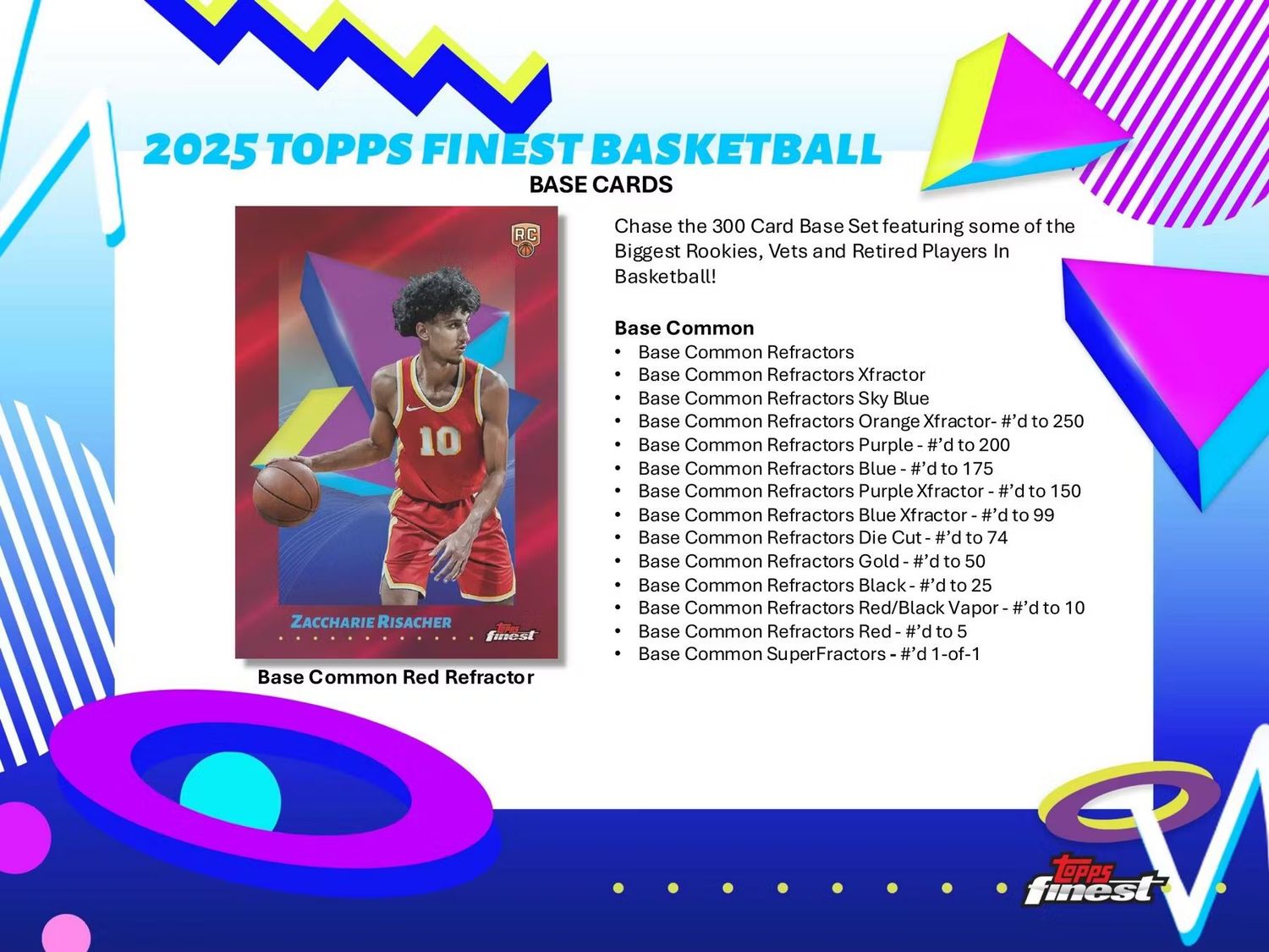 2024/25 Topps Finest Basketball Hobby Box (preorder)
