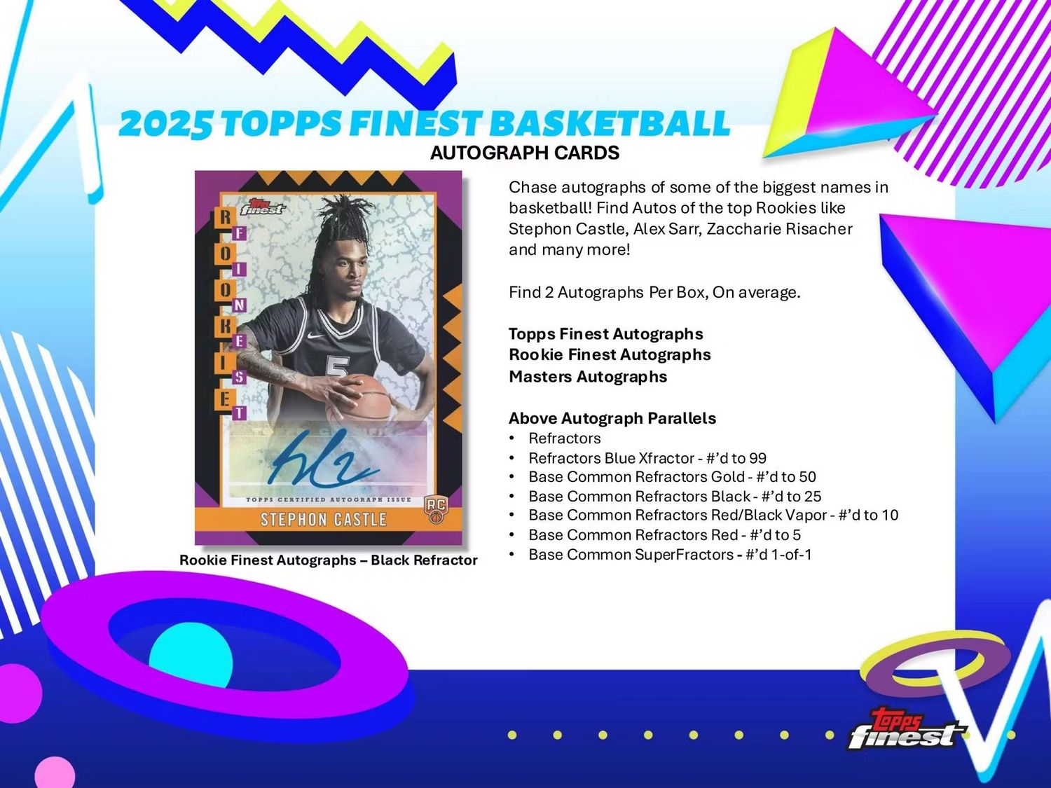 2024/25 Topps Finest Basketball Hobby Box (preorder)