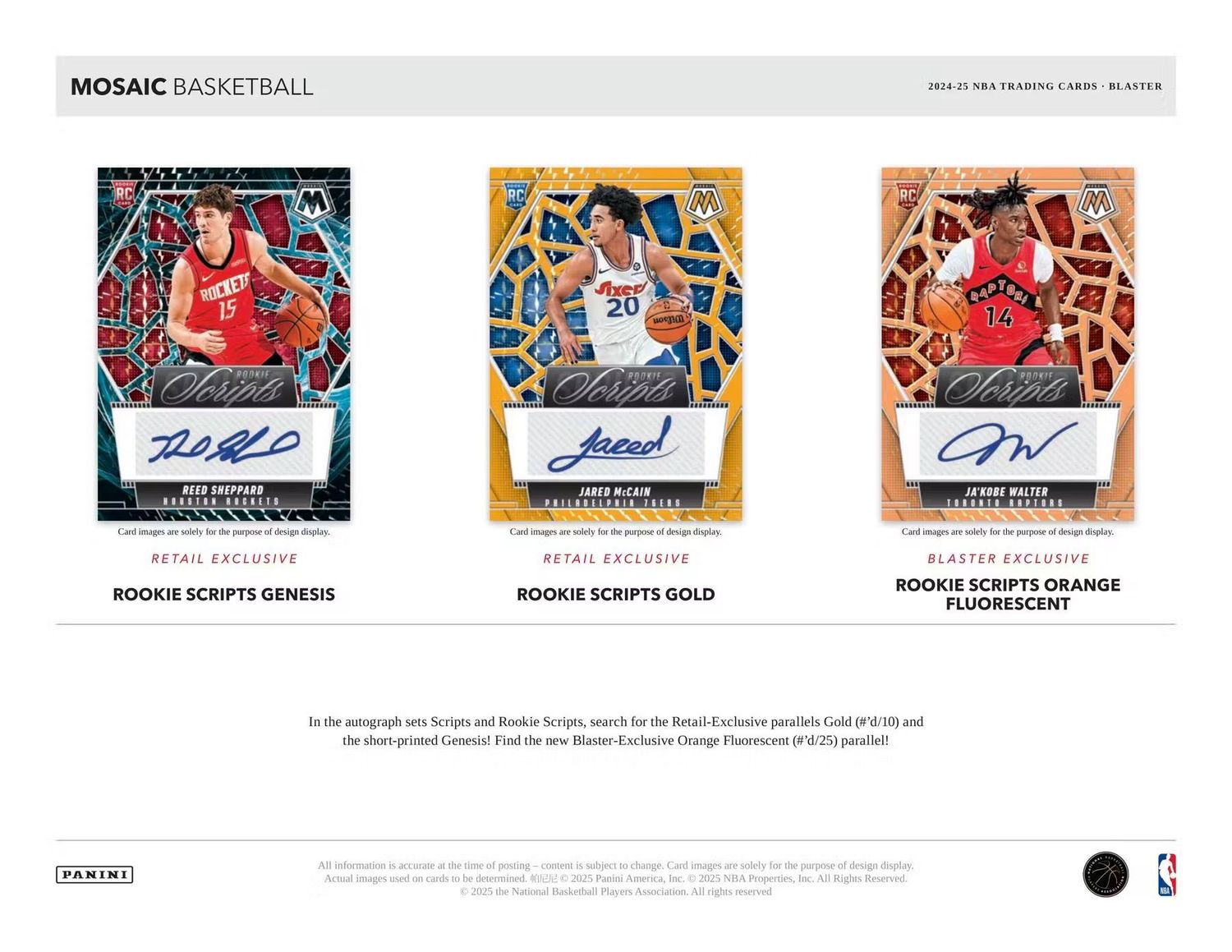 2024/25 Panini Mosaic Basketball Blaster Pack