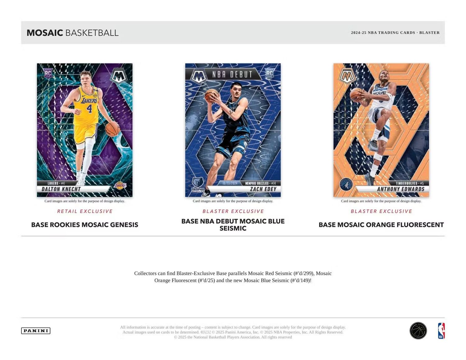 2024/25 Panini Mosaic Basketball Blaster Pack