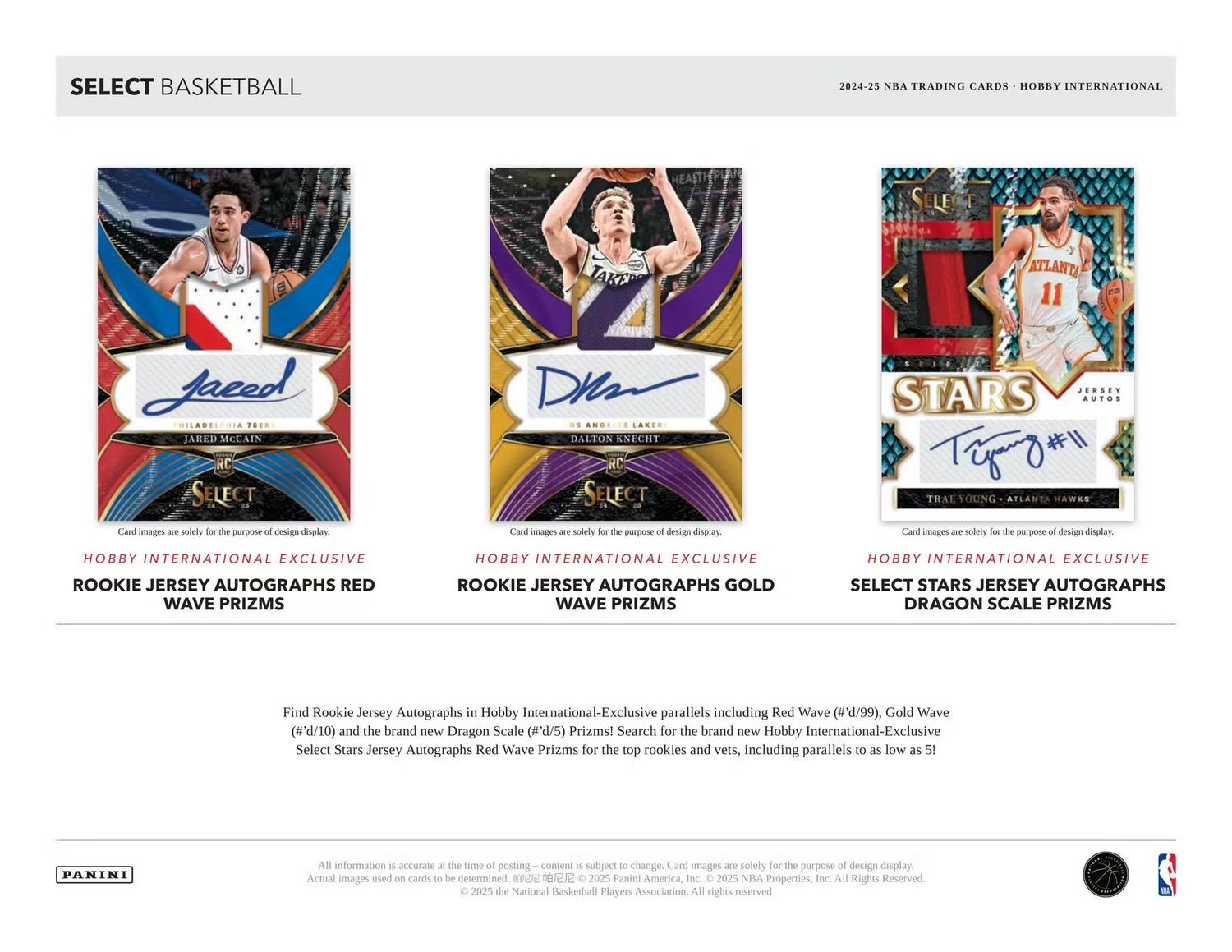 2024/25 Panini Select Basketball International Hobby Box (Coming soon)