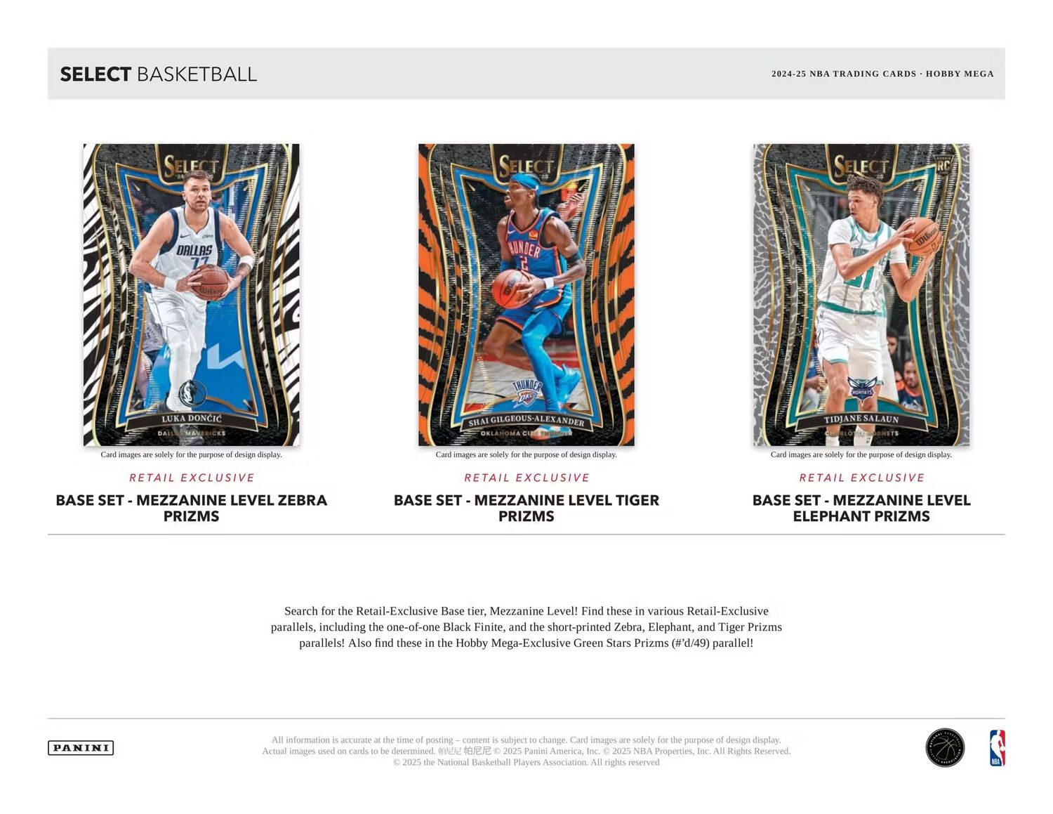 2024/25 Panini Select Basketball Hobby Mega Box