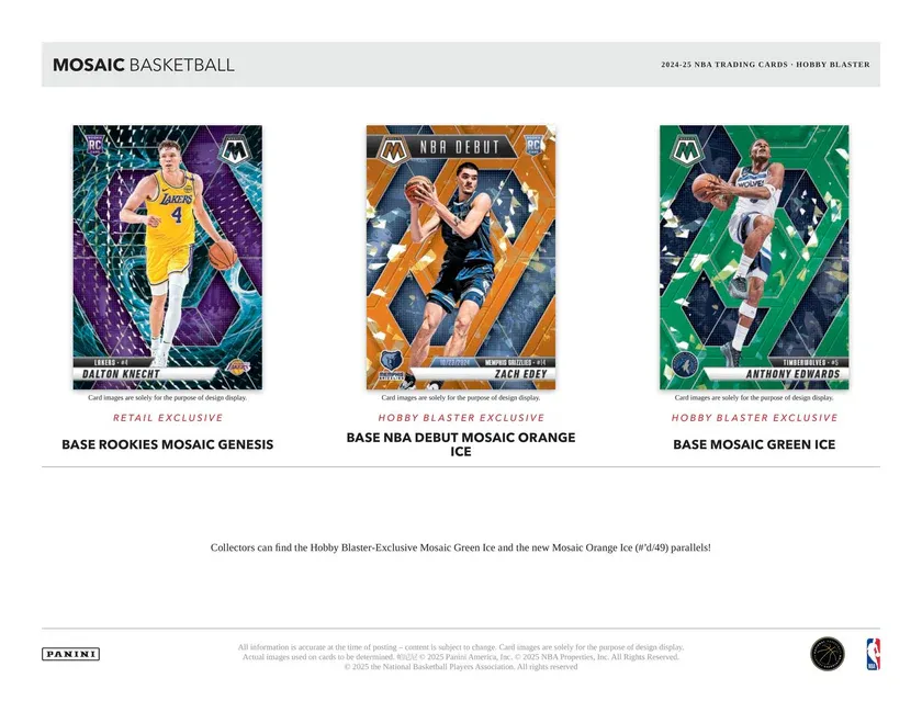 2024/25 Panini Mosaic Basketball Hobby Blaster Box