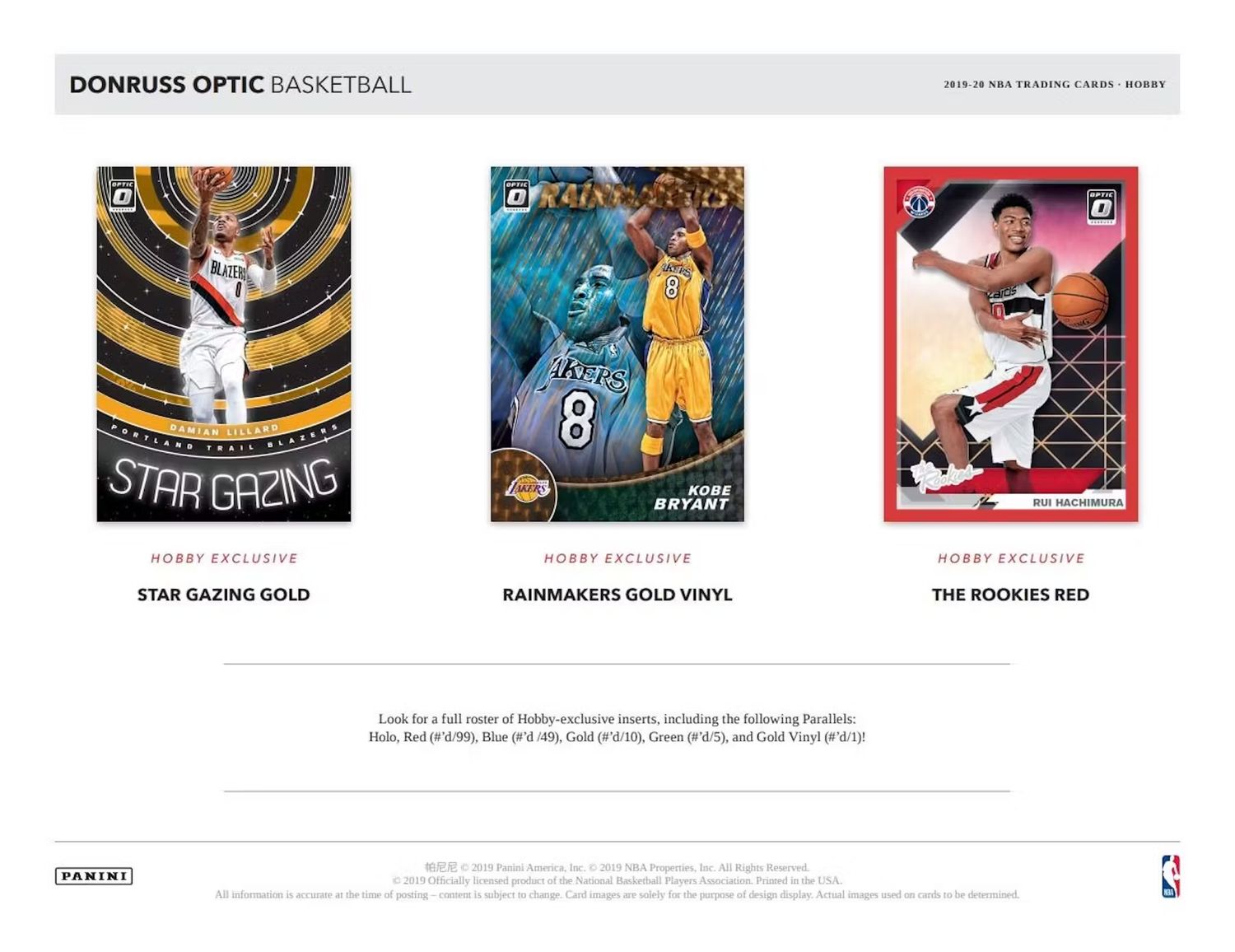 2019/20 Panini Donruss Optic Basketball Hobby Box (coming soon)