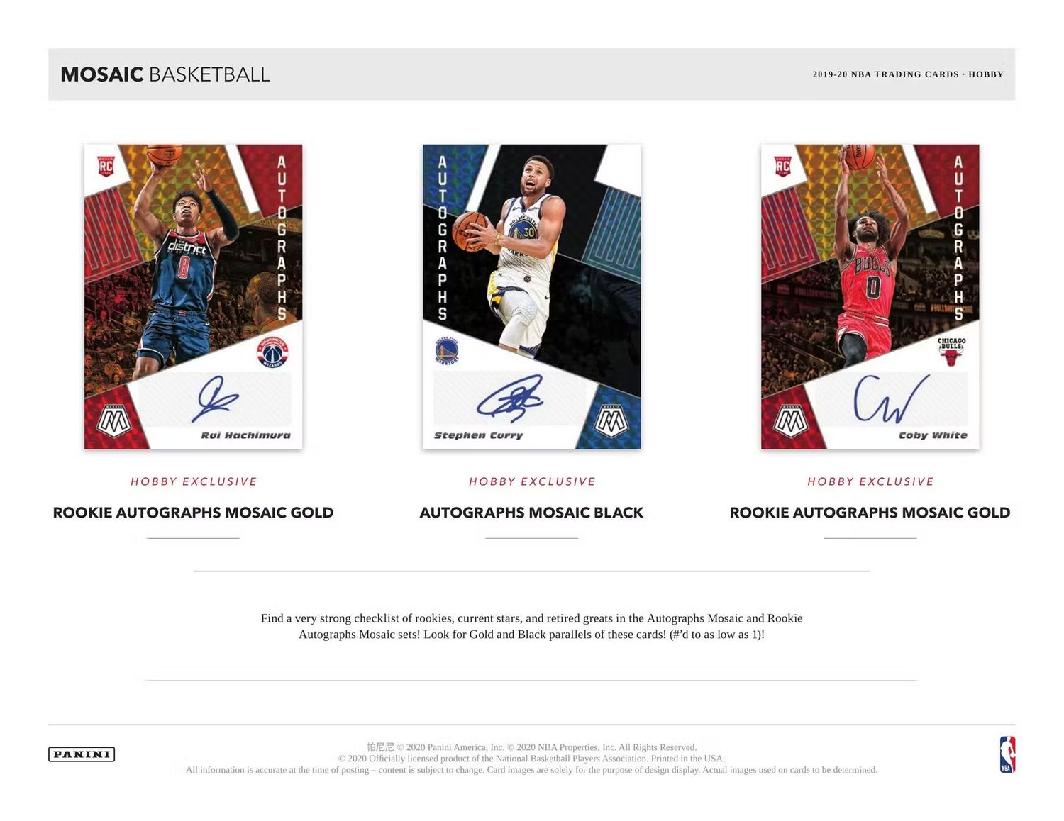 2019/20 Panini Mosaic Basketball Hobby Box (coming soon)