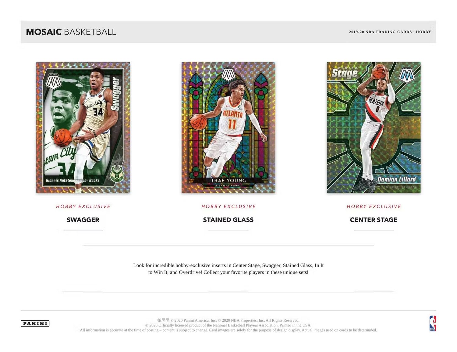 2019/20 Panini Mosaic Basketball Hobby Box (coming soon)