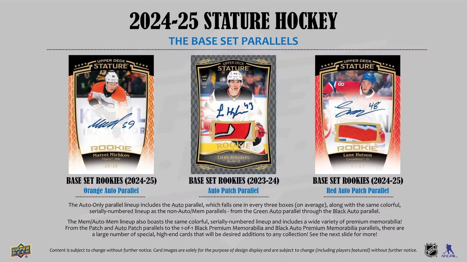 2024/25 Upper Deck Stature Hockey Hobby Box (Preorder)