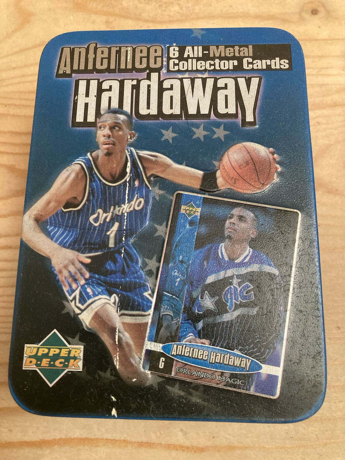 1996 Upper Deck 6 All-Metal Collector Cards Tin Anfernee Hardaway
