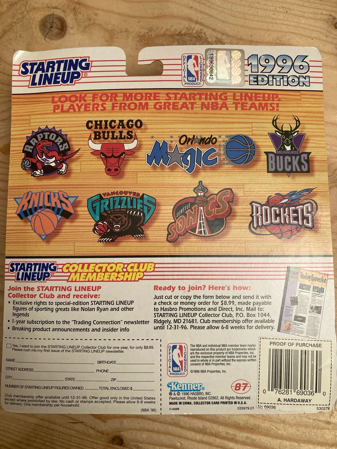 1996 STARTING LINE-UP - NBA BASKETBALL - Anfernee Haraway - Orlando Magic