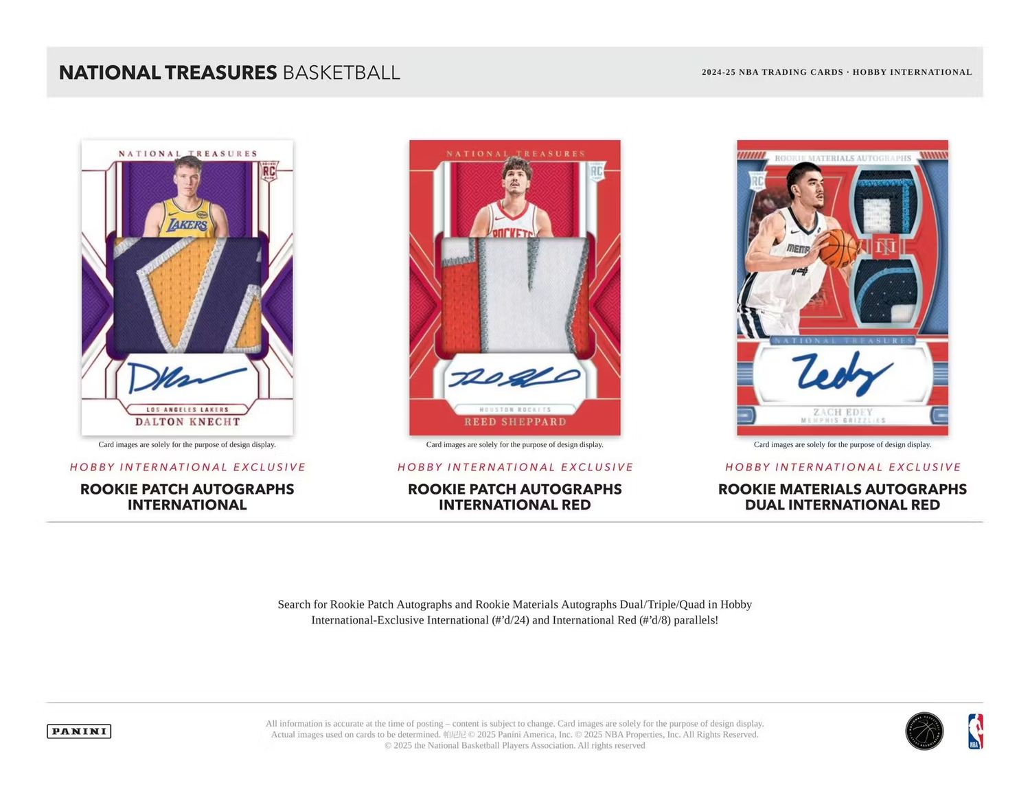 2024/25 Panini National Treasures Basketball International Hobby Box
