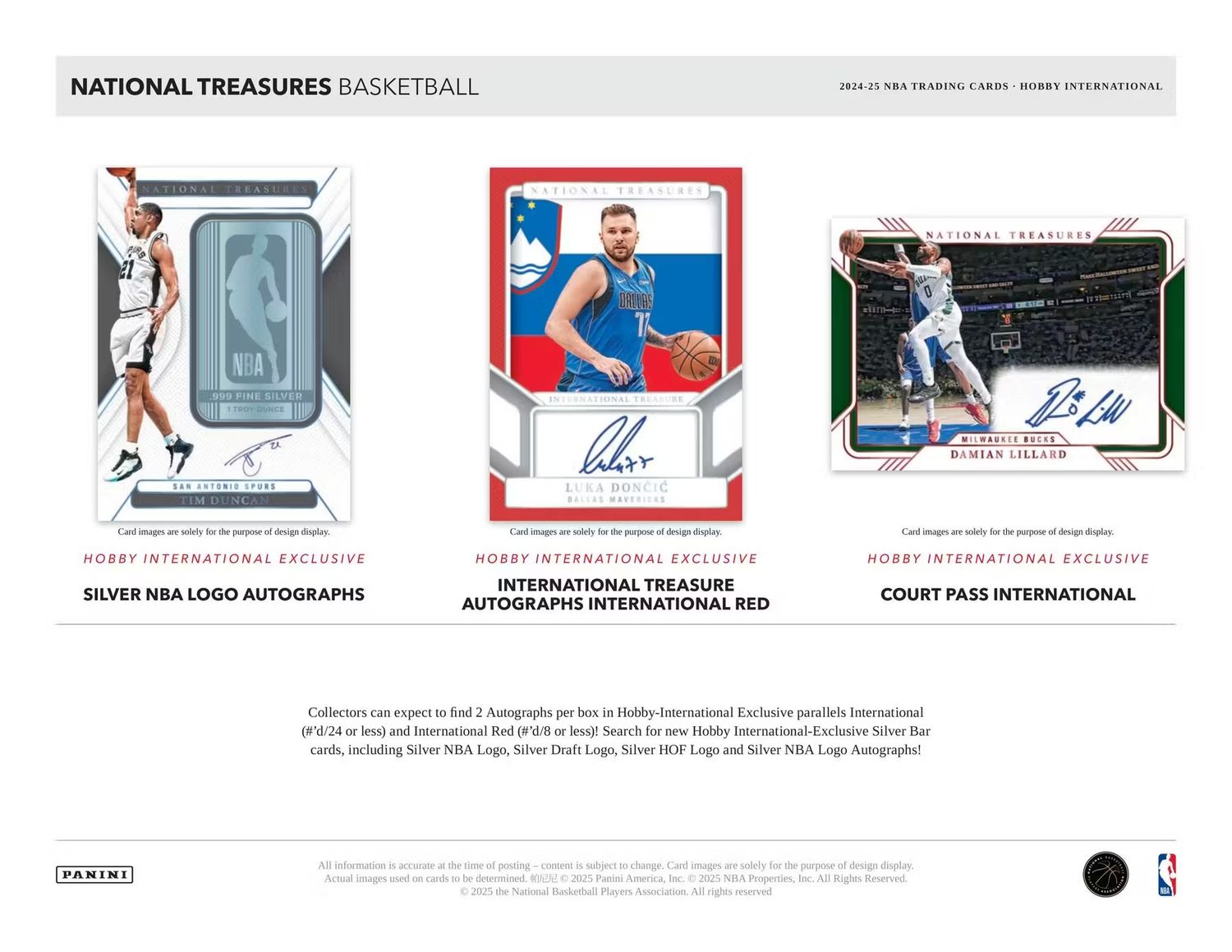2024/25 Panini National Treasures Basketball International Hobby Box