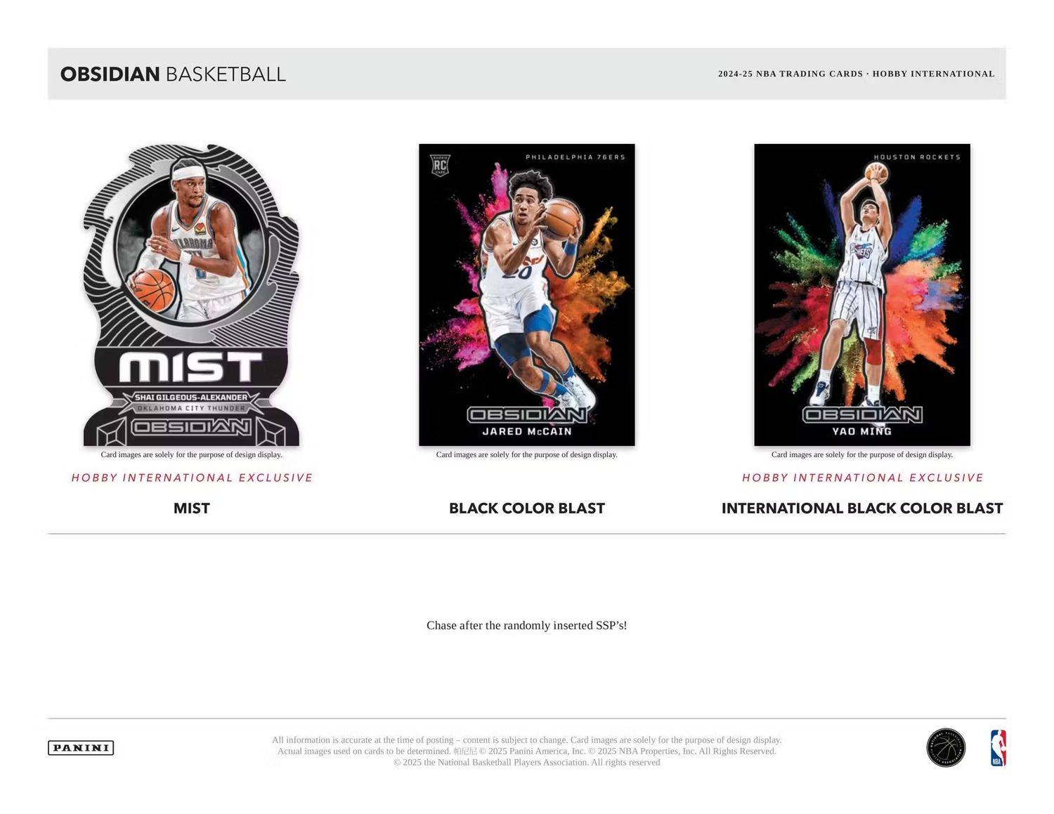 2024/25 Panini Obsidian Basketball International Hobby Box (coming soon)