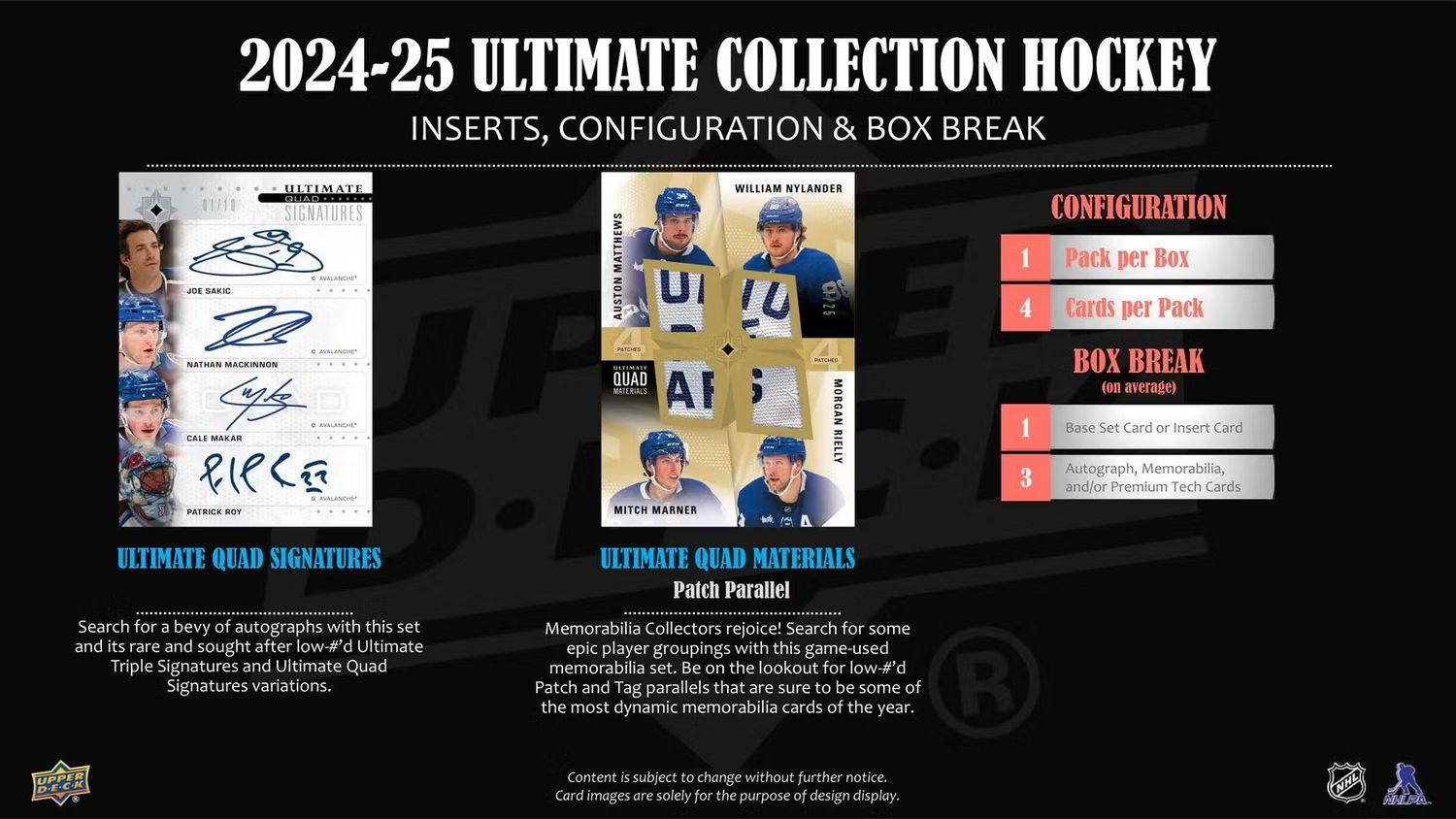 2024/25 Upper Deck Ultimate Collection Hockey Hobby Box (Coming soon)