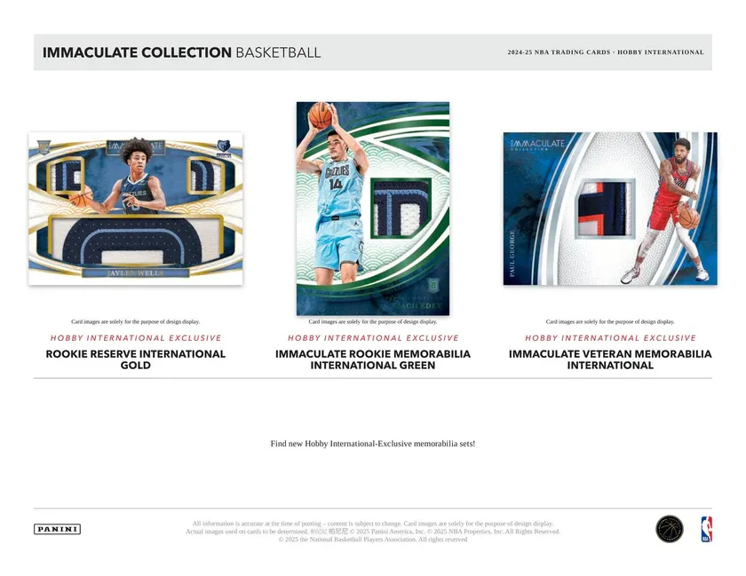 2024/25 Panini Immaculate International Basketball Hobby Box