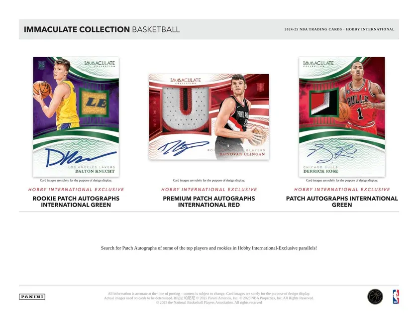 2024/25 Panini Immaculate International Basketball Hobby Box