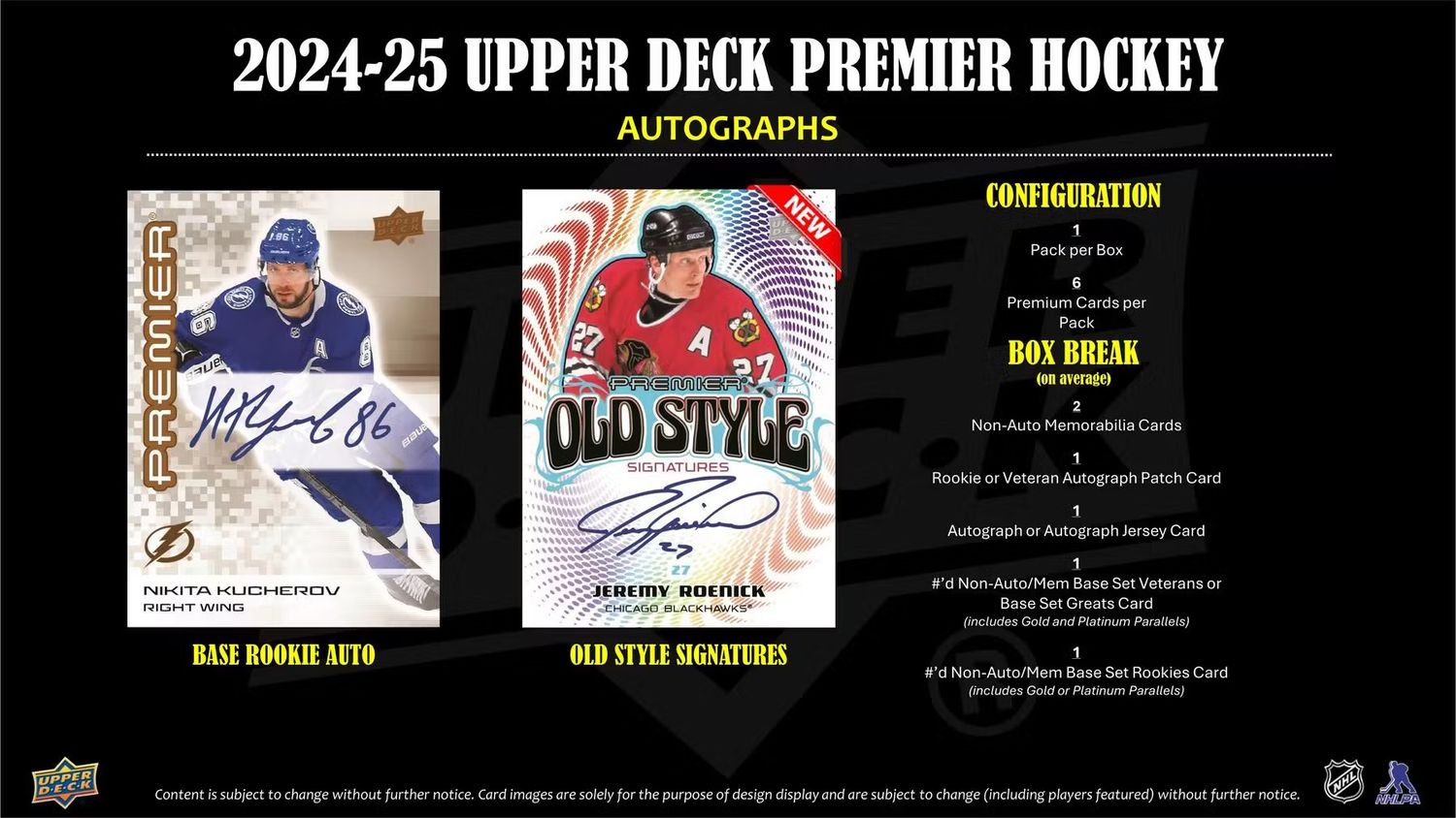 2024/25 Upper Deck Premier Hockey Hobby Box (coming soon)