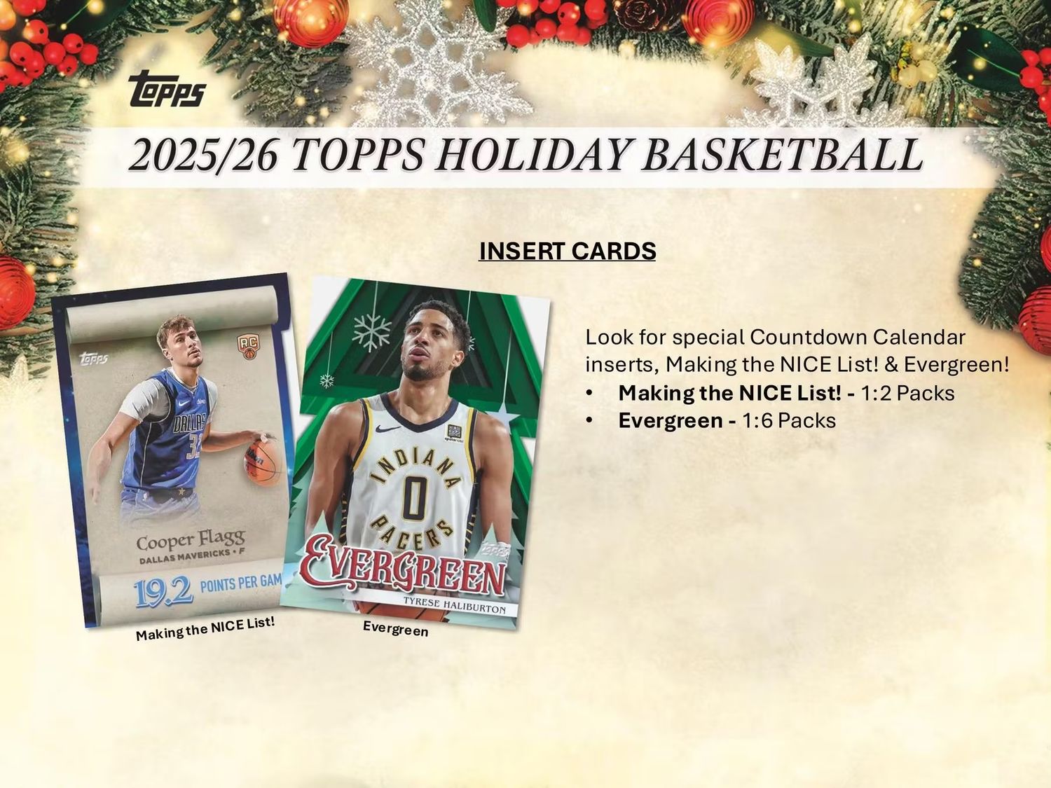 2025/26 Topps Holiday Basketball Countdown Calendar Box (coming soon)