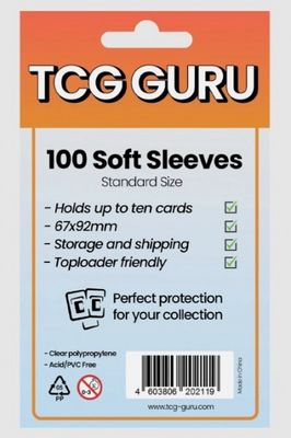 TCG Guru - Soft Sleeves Standard Size (x100)